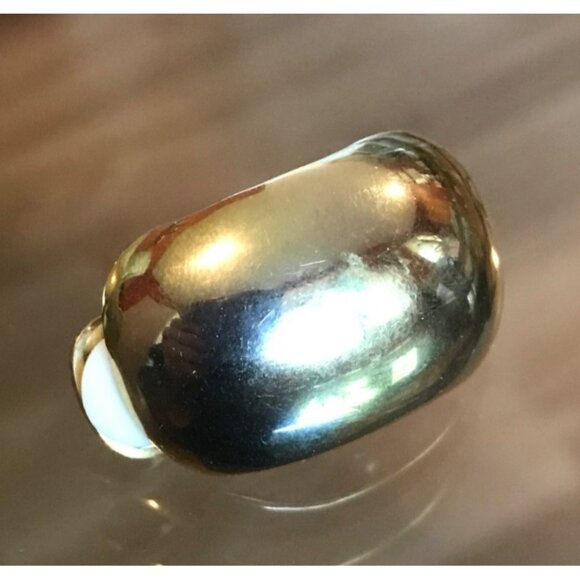 Vintage Gold-Tone Clip-On Earrings Half-Hoop Design Elegant & Timeless - Picture 6 of 7